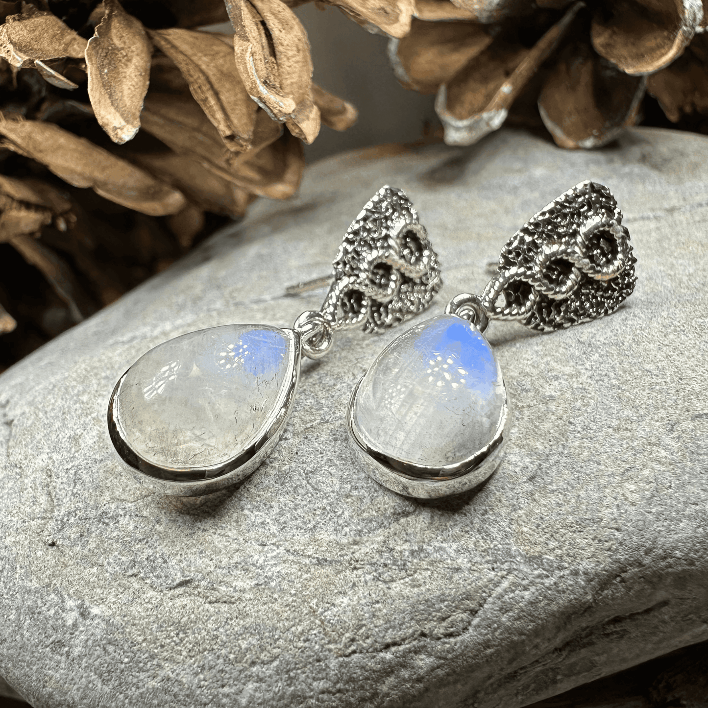 Adamaris Celtic Moonstone Earrings - 