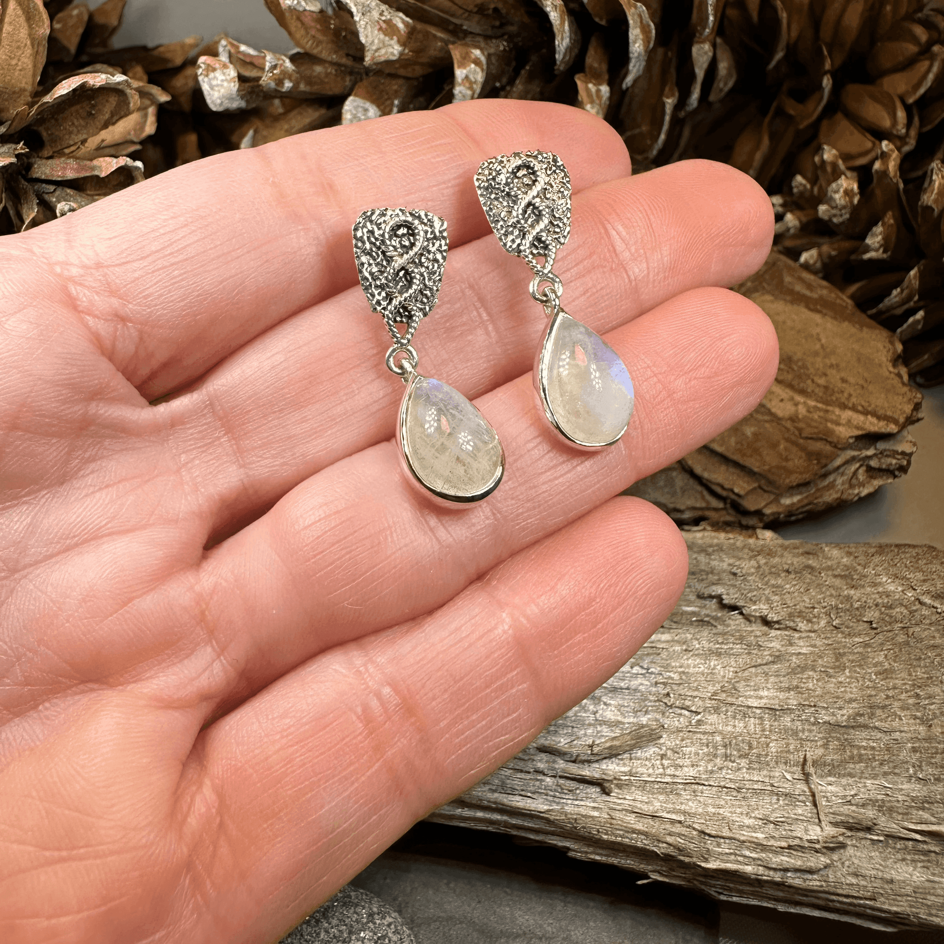 Adamaris Celtic Moonstone Earrings - 