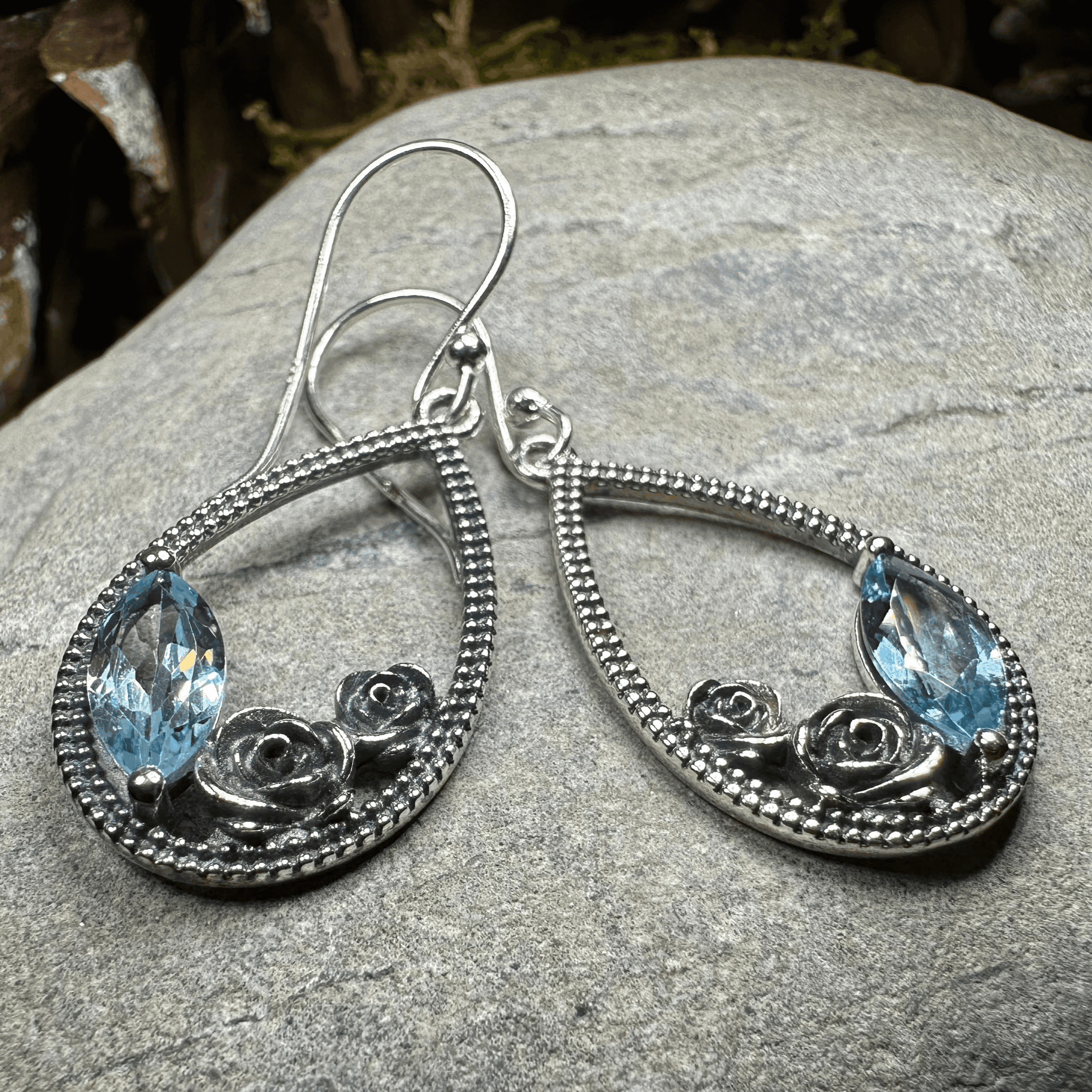 Sweet Irish Rose Earrings - Amethyst
