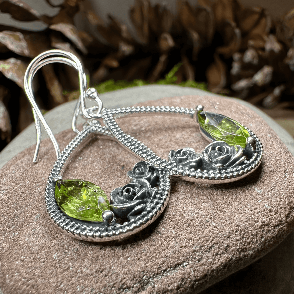 Sweet Irish Rose Earrings - Peridot