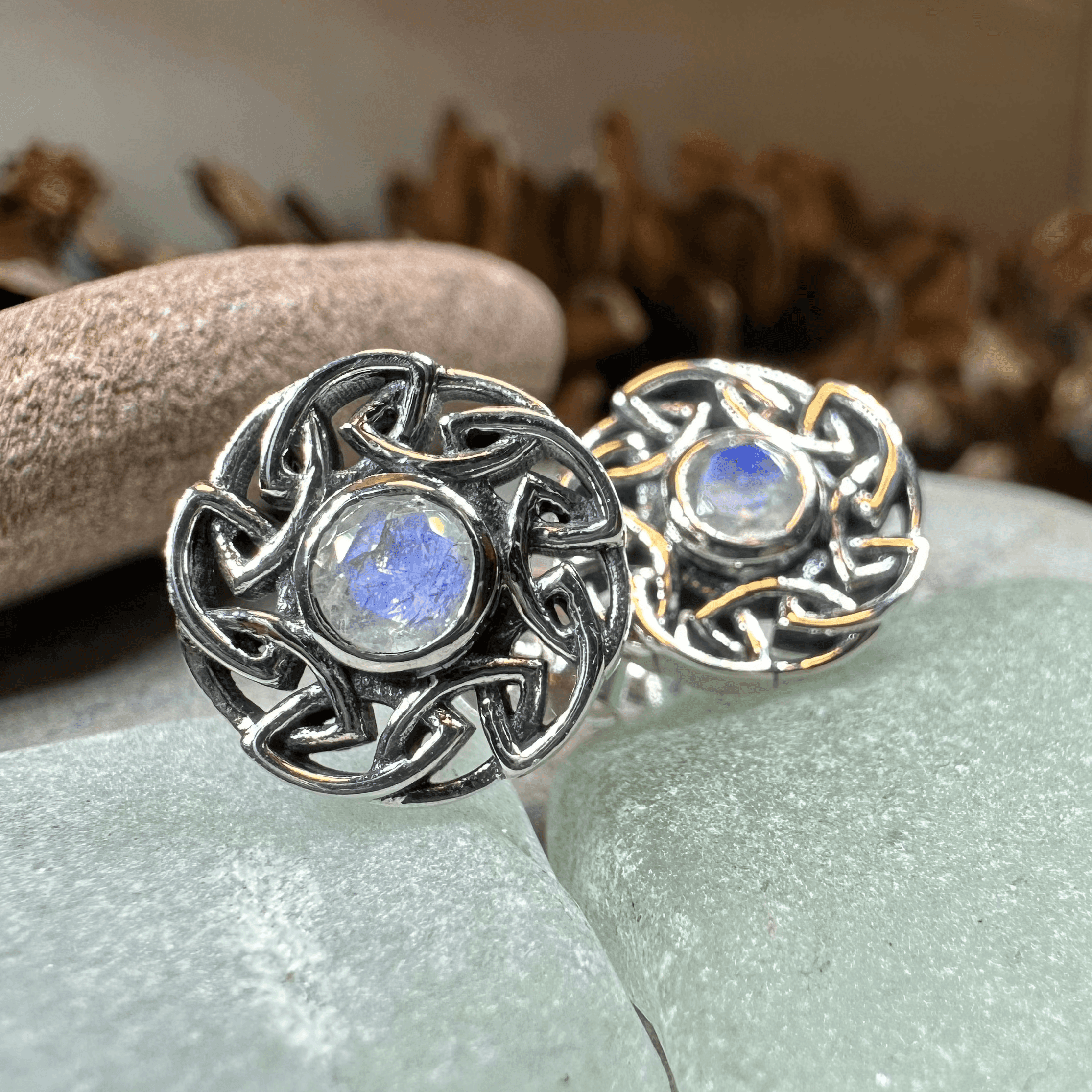 Alfiva Celtic Earrings - Amethyst