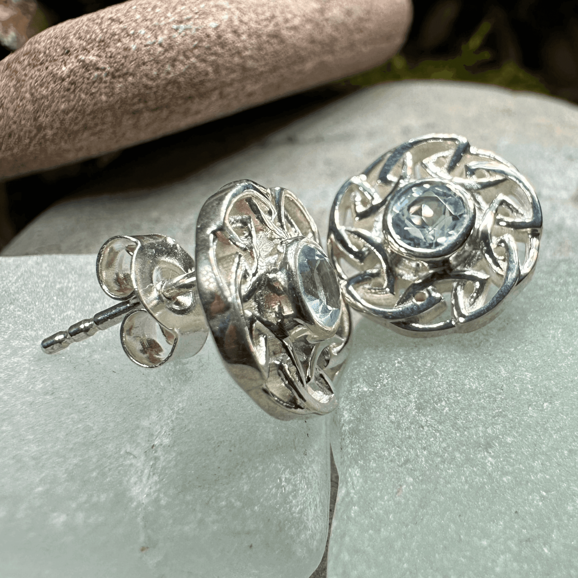 Alfiva Celtic Earrings - Amethyst