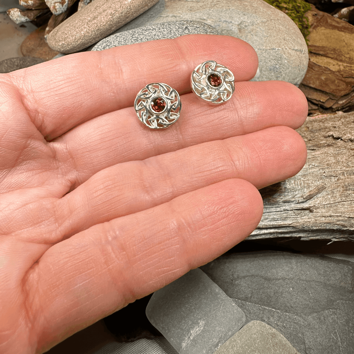 Alfiva Celtic Earrings - Amethyst