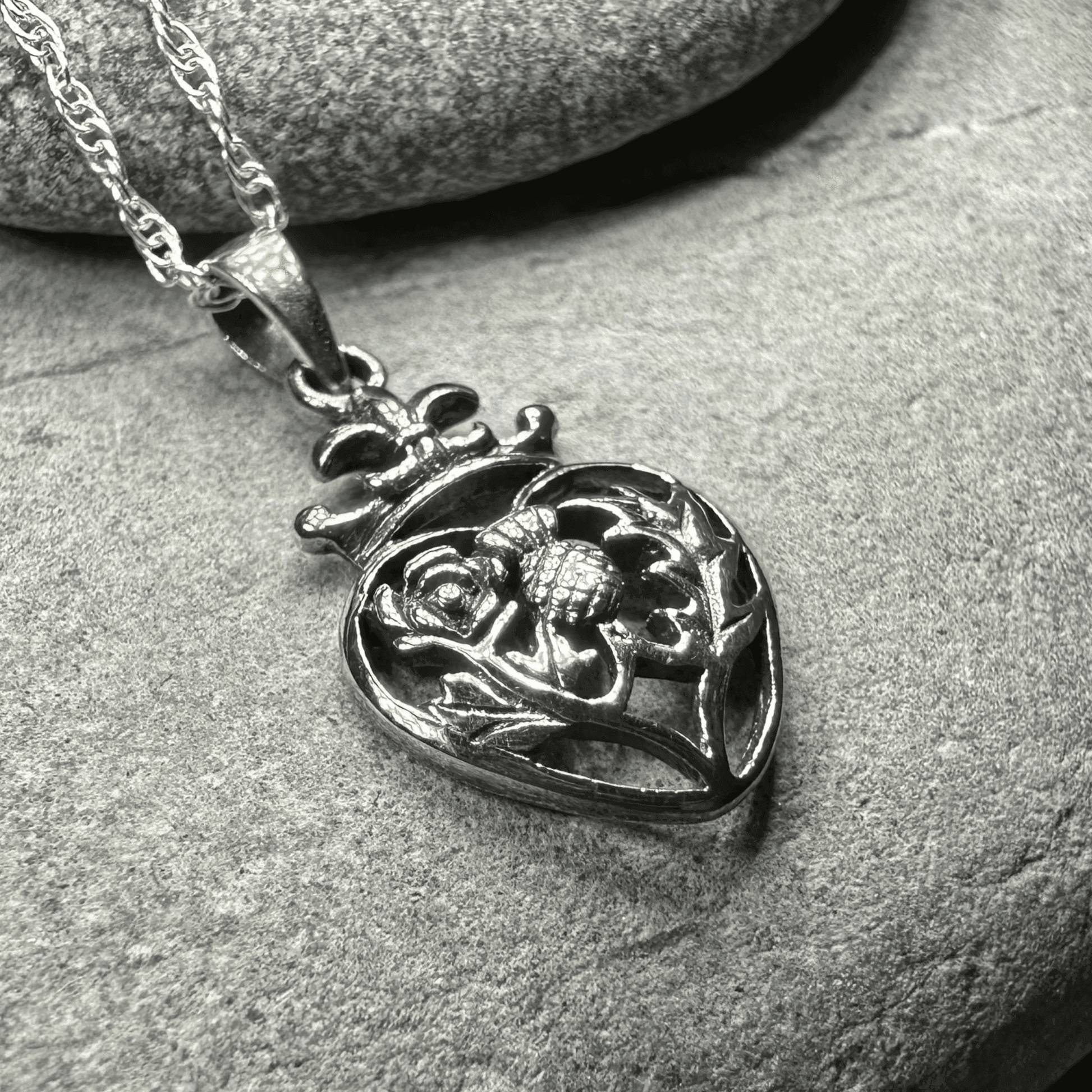 Rose & Thistle Luckenbooth Necklace - 