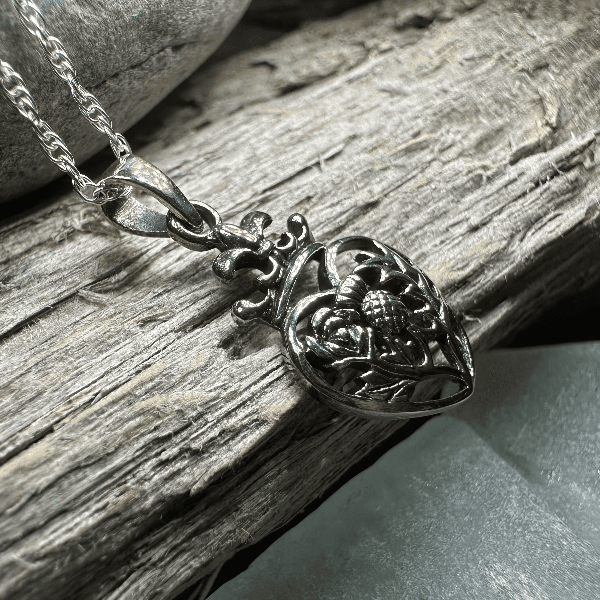 Rose & Thistle Luckenbooth Necklace - 