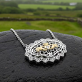 Irish Lace Claddagh Necklace