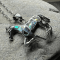 Petite Horse Necklace - 18 / Abalone