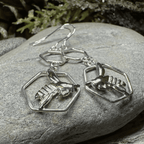 Honeycomb Bee Earrings - 