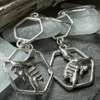 Honeycomb Bee Earrings - 