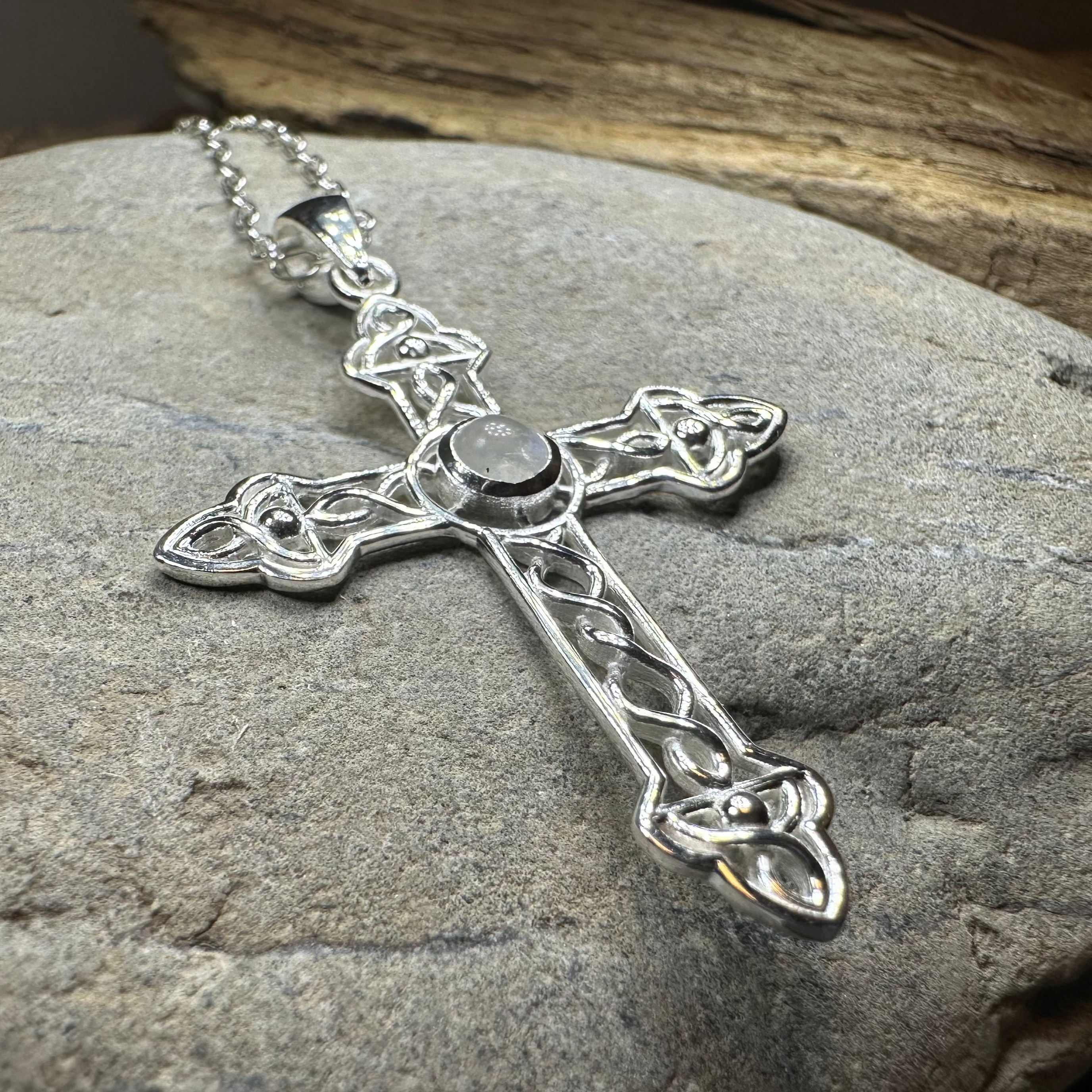 Steel Celtic Cross Necklace