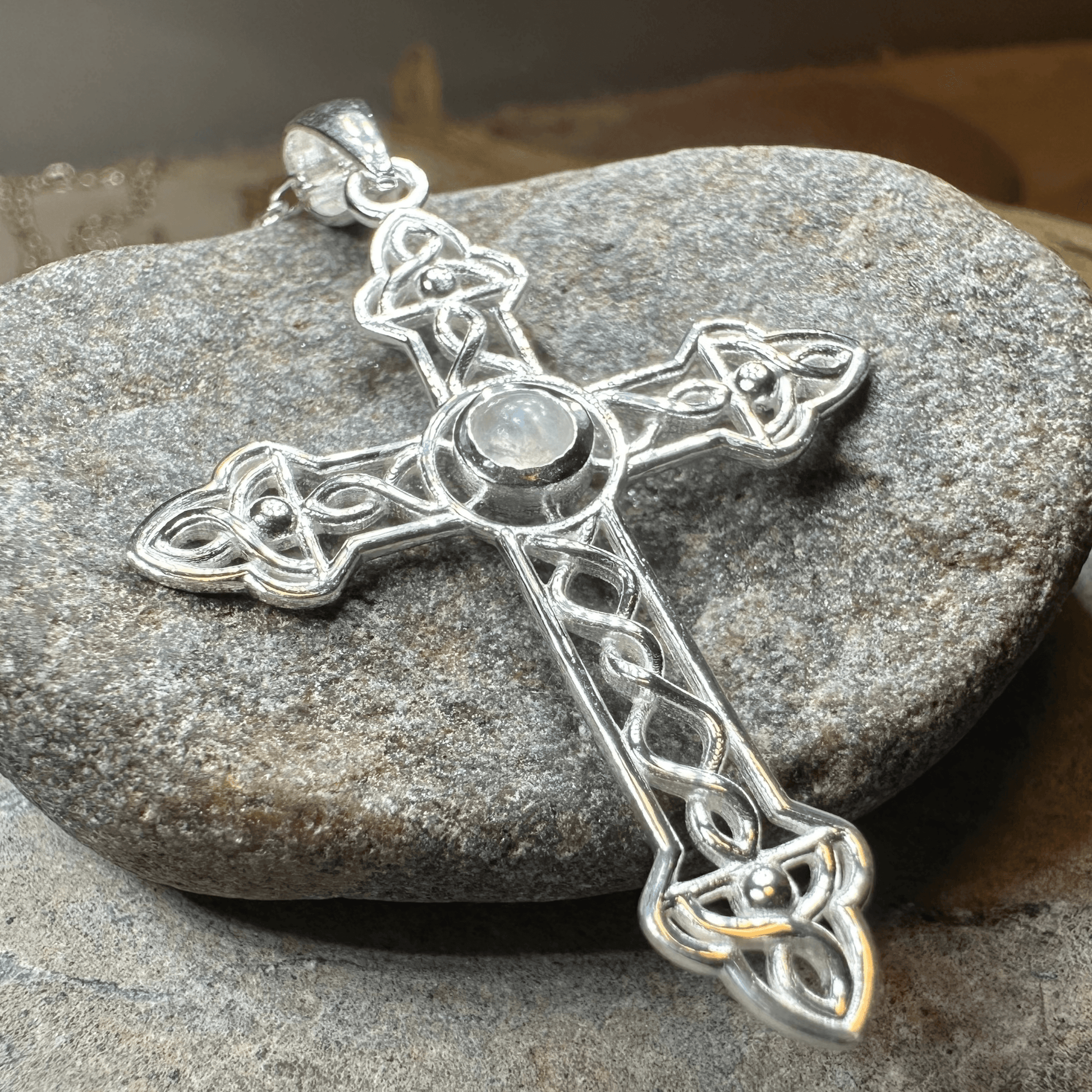 Steel Celtic Cross Necklace - 18