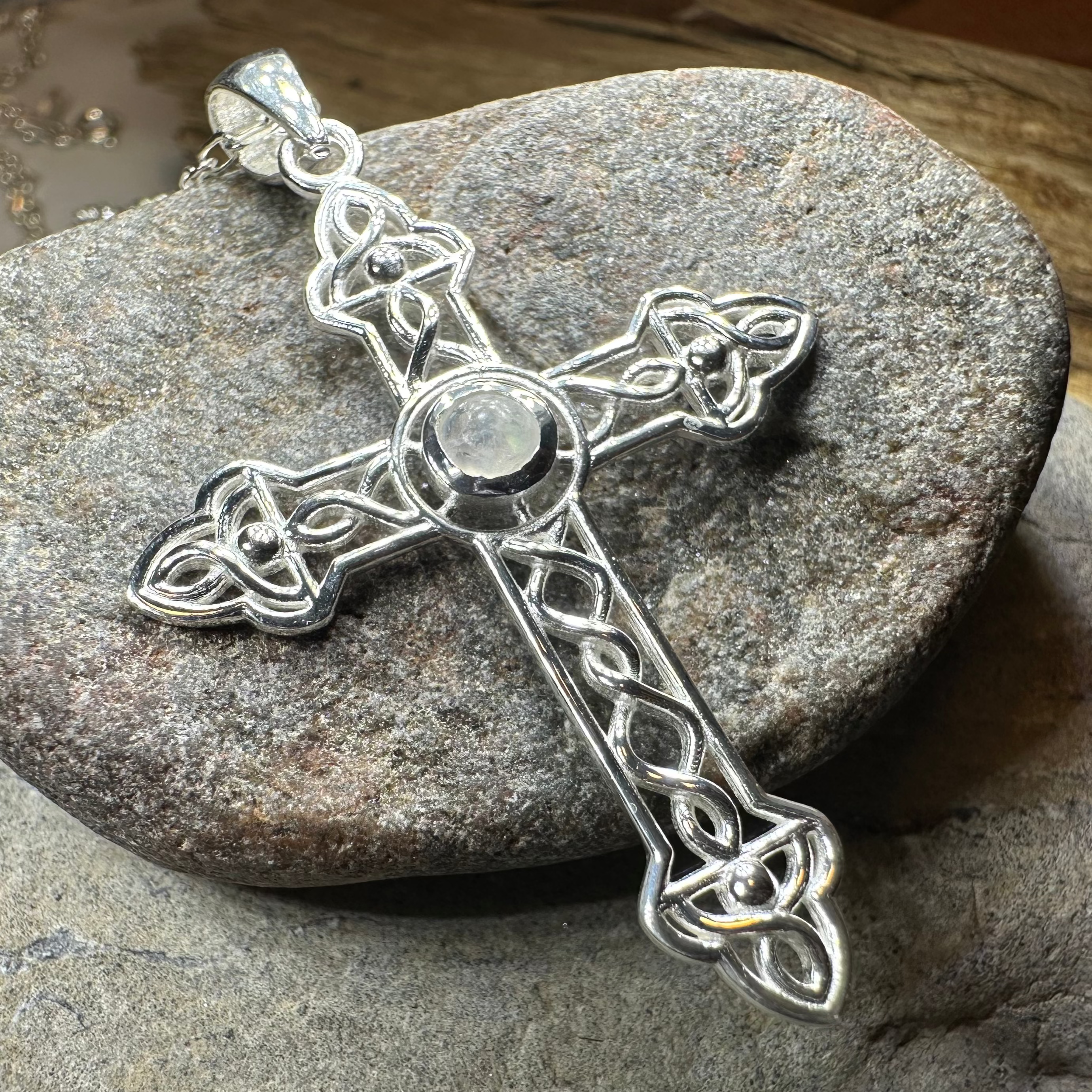 Steel Celtic Cross Necklace