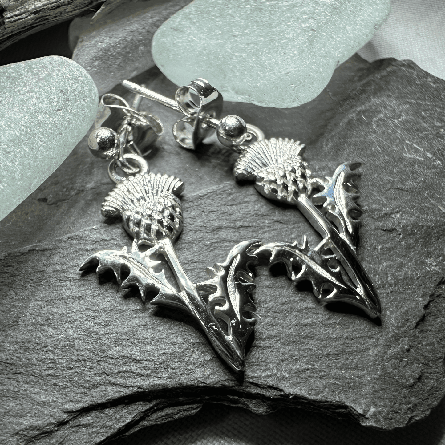 Realistic Thistle Earrings - 