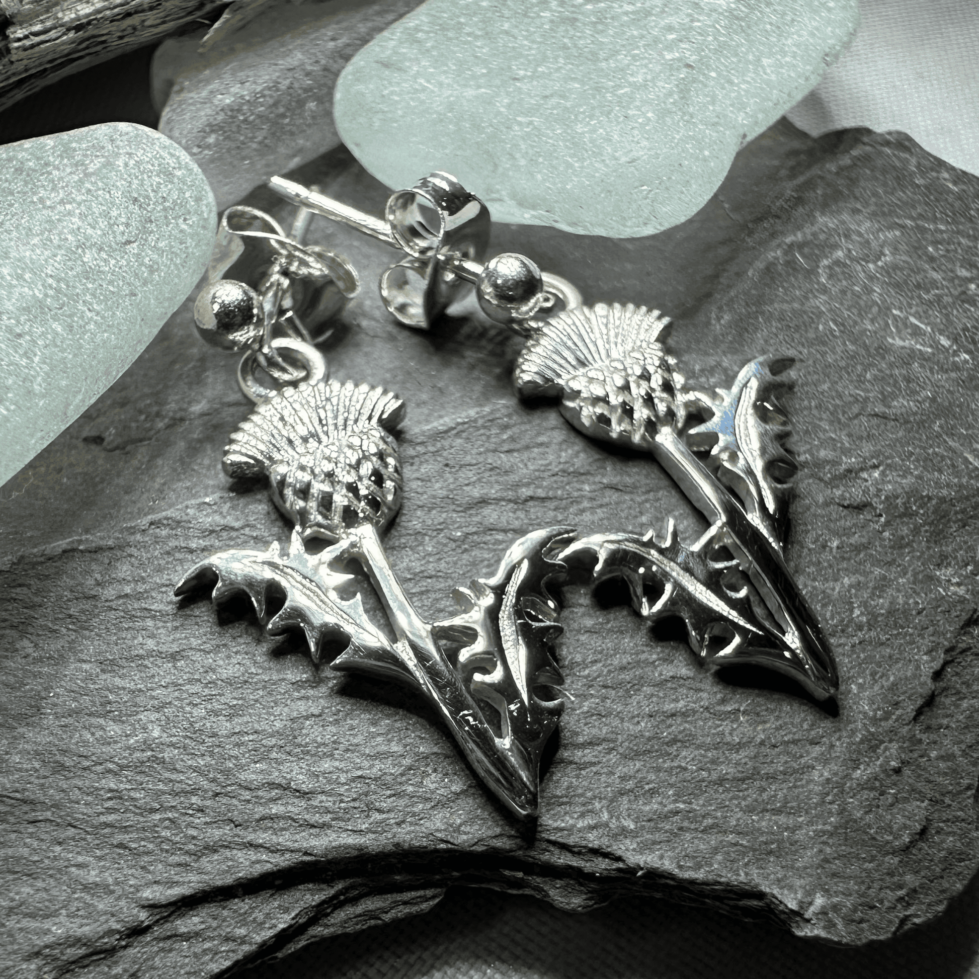 Realistic Thistle Earrings - 