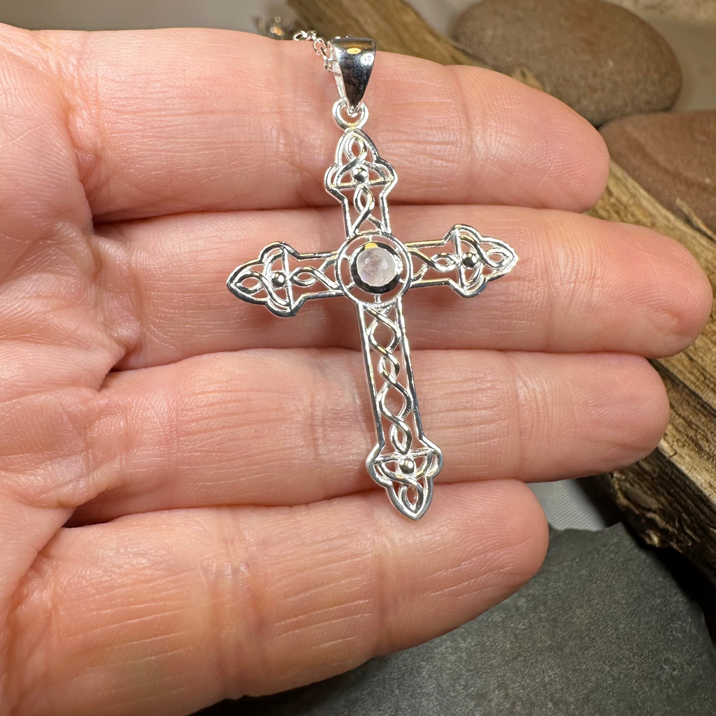 Steel Celtic Cross Necklace