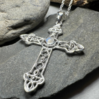 Steel Celtic Cross Necklace