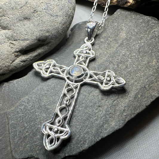 Steel Celtic Cross Necklace