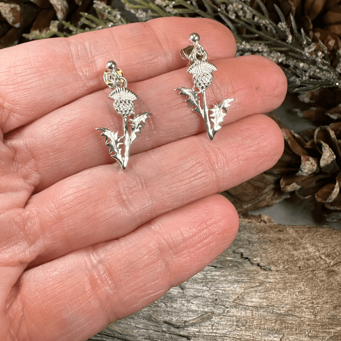 Realistic Thistle Earrings - 