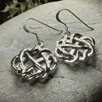 Infinite Love Heart Earrings - Silver