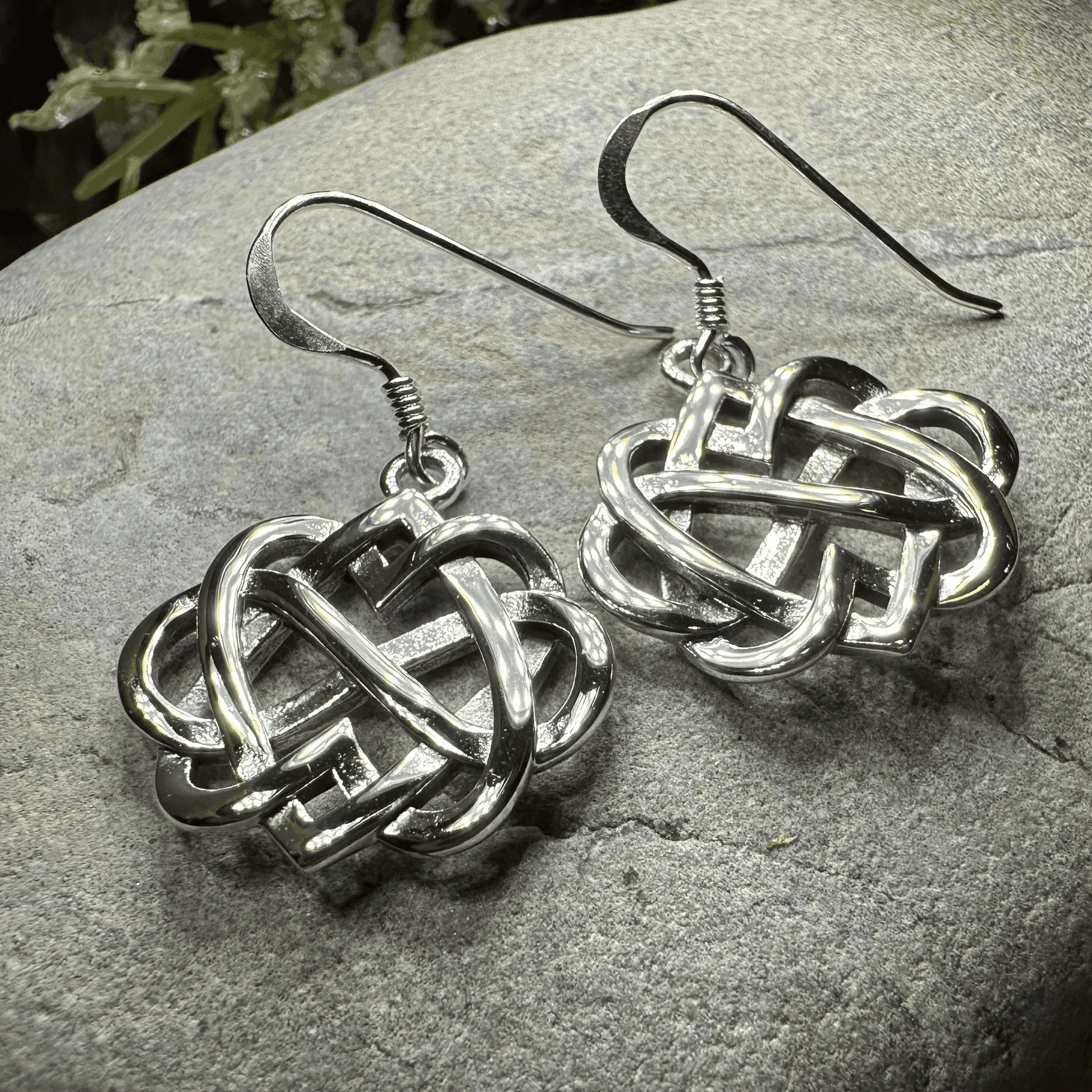 Infinite Love Heart Earrings - Silver