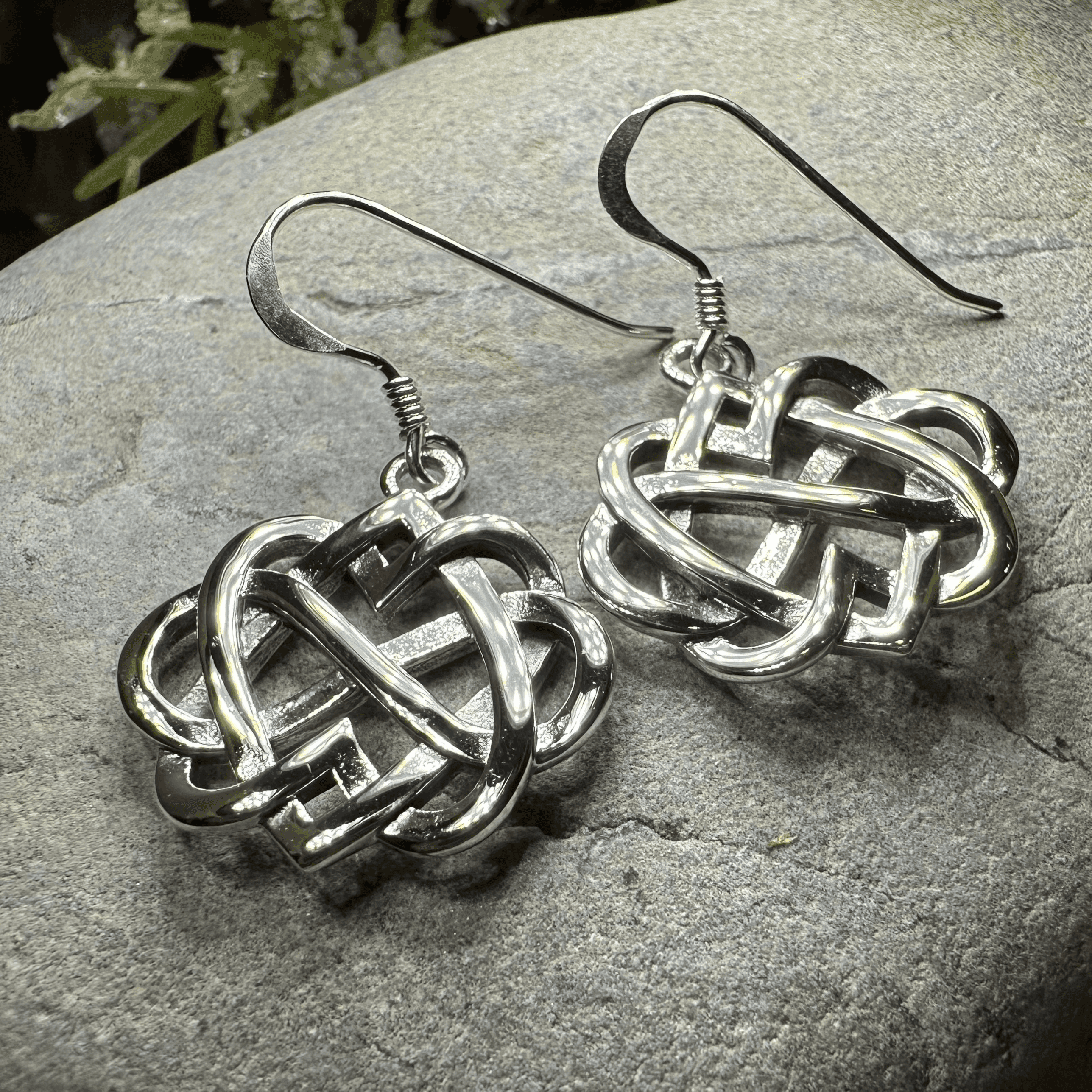 Infinite Love Heart Earrings - Silver