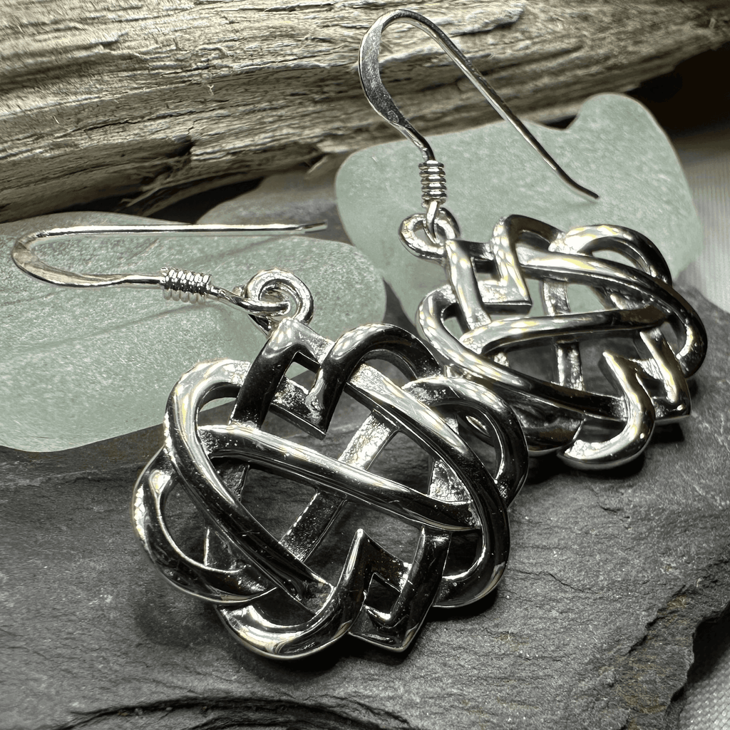Infinite Love Heart Earrings - Silver