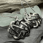 Infinite Love Heart Earrings - Silver