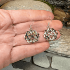 Infinite Love Heart Earrings - Silver