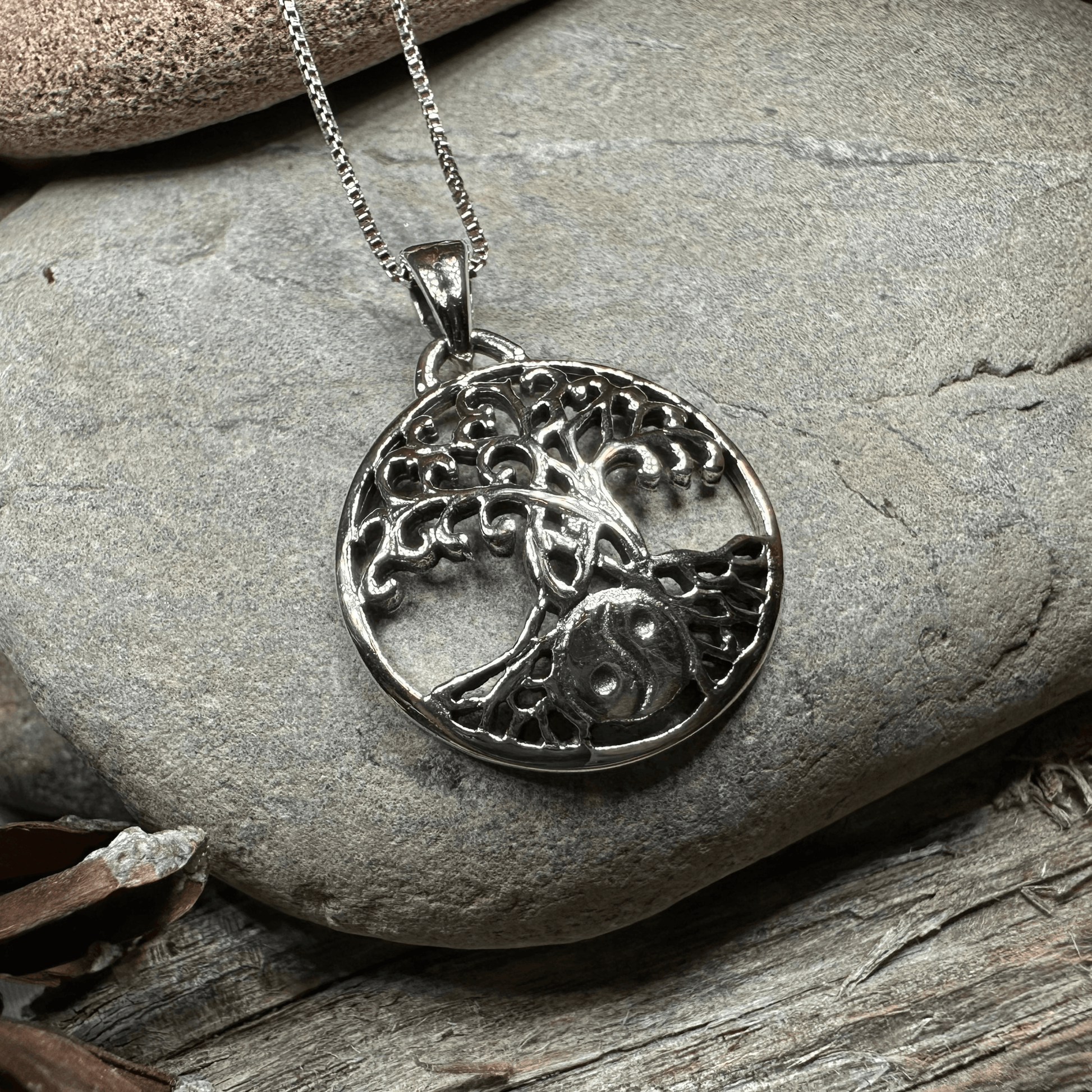Yin Yang Tree of Life Necklace - 18