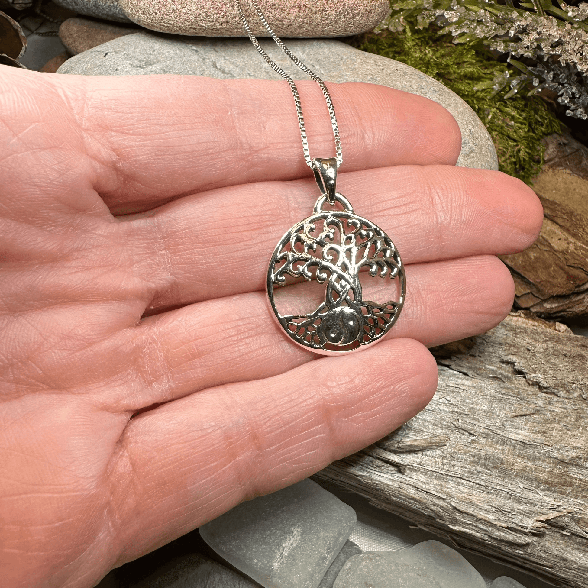 Yin Yang Tree of Life Necklace - 18