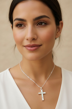 Petite Silver Celtic Cross Necklace