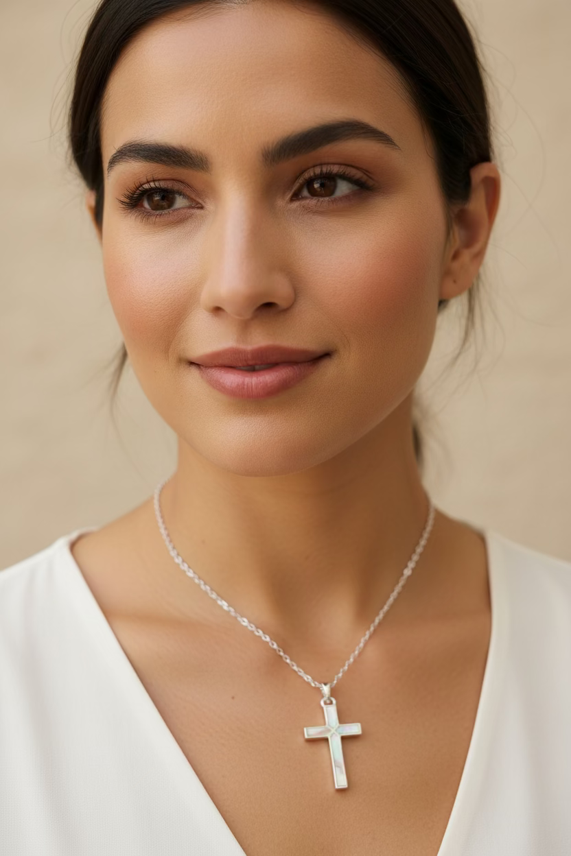 Petite Silver Celtic Cross Necklace