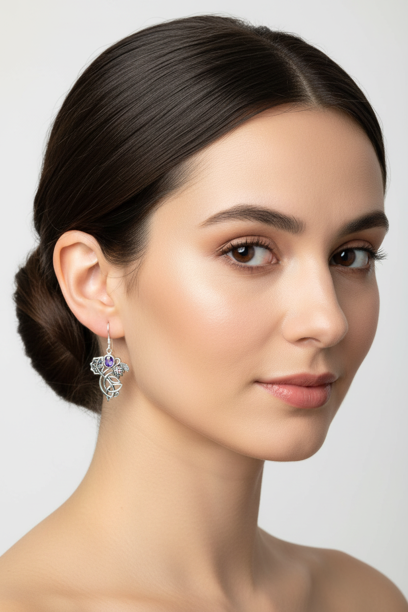 Marcasite Thistle Earrings