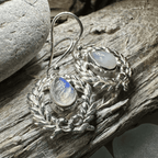 Celtic Victory Wreath Earrings - Moonstone