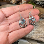 Blue Topaz Celtic Earrings