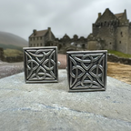 Square Trinity Knot Cuff Links