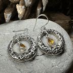 Celtic Spring Celtic Knot Earrings - Citrine