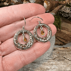 Celtic Spring Celtic Knot Earrings - Citrine