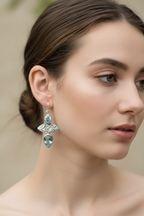 Celtic Morning Blue Topaz Earrings