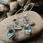 Celtic Morning Blue Topaz Earrings - 