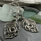 Feather Love Earrings - Topaz