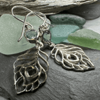 Feather Love Earrings - Peridot