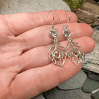 Feather Love Earrings - Peridot