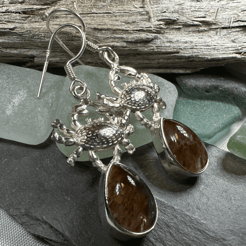 Seychelles Crab Earrings - Teardrop