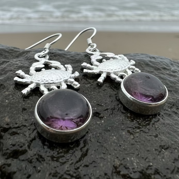 Seychelles Crab Earrings