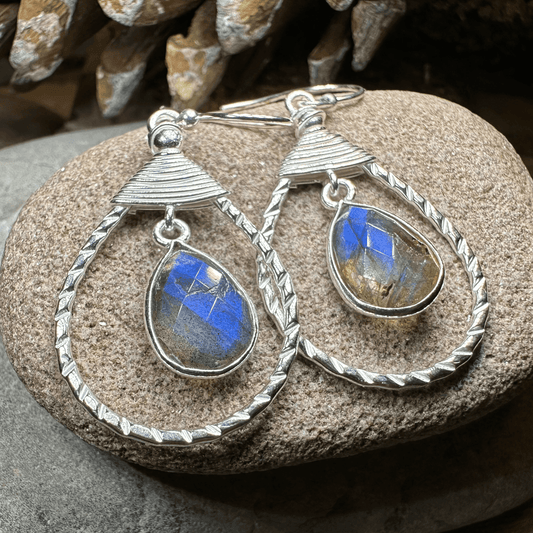 Delyth Celtic Earrings - Labradorite