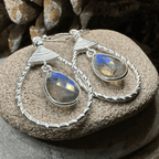 Delyth Celtic Earrings - Moonstone