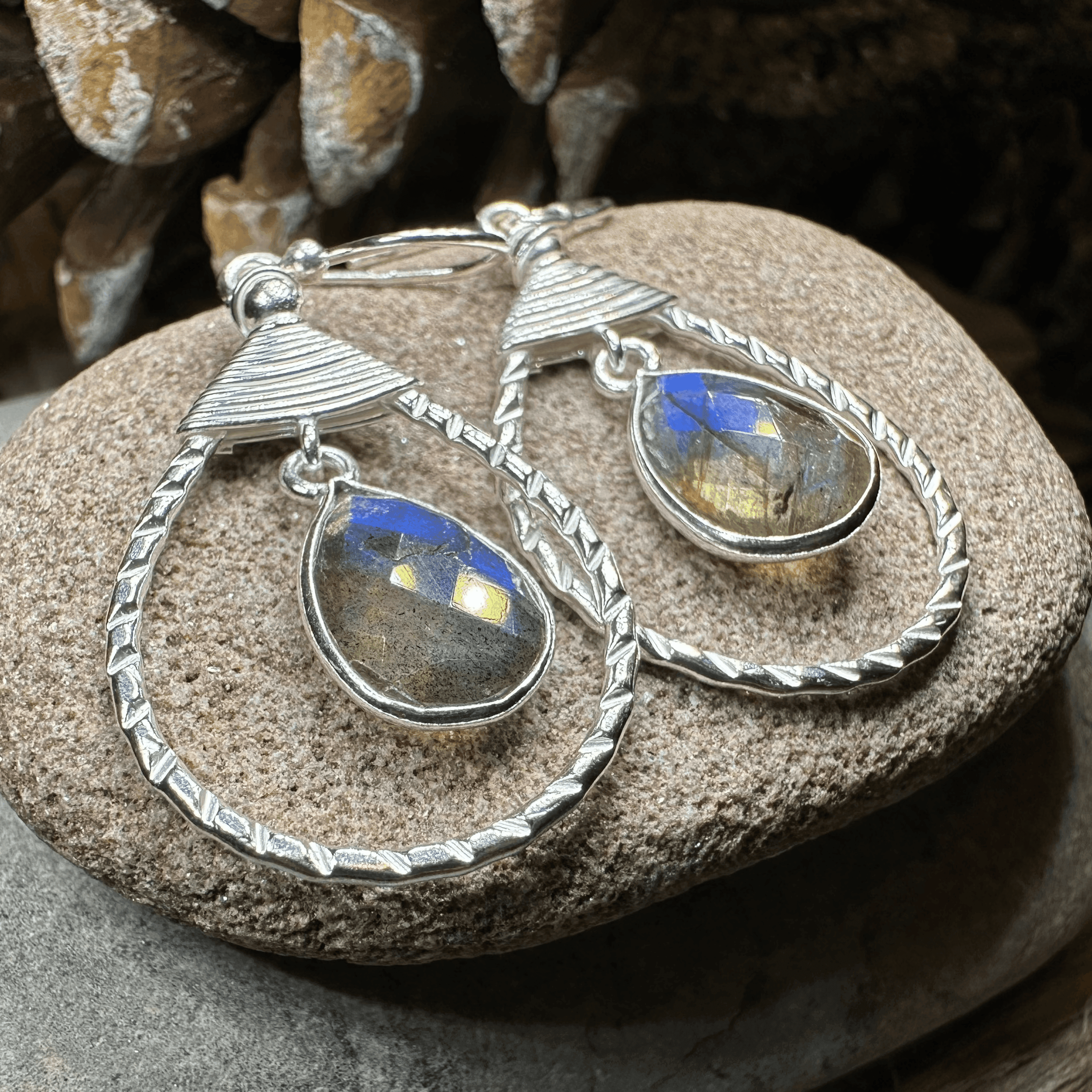 Delyth Celtic Earrings - Moonstone