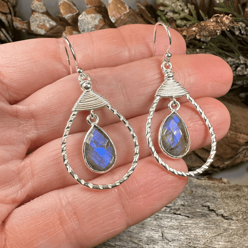 Delyth Celtic Earrings - Moonstone