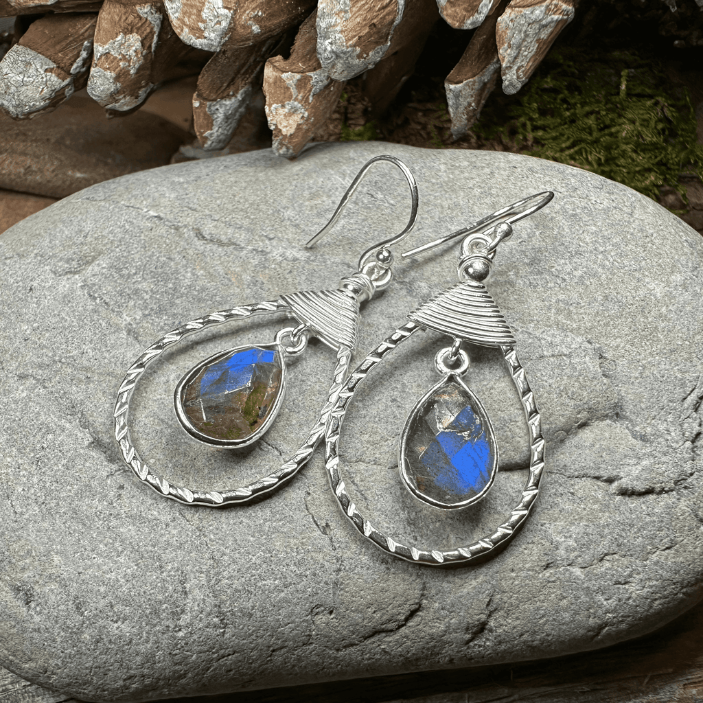 Delyth Celtic Earrings - Moonstone